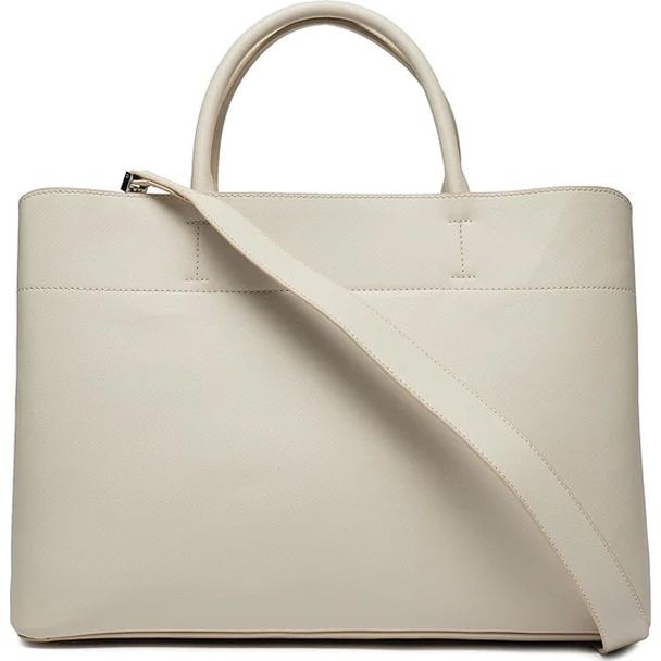 CALVIN KLEIN Pirkinių krepšys moterims, Smėlio, Business large tote 2