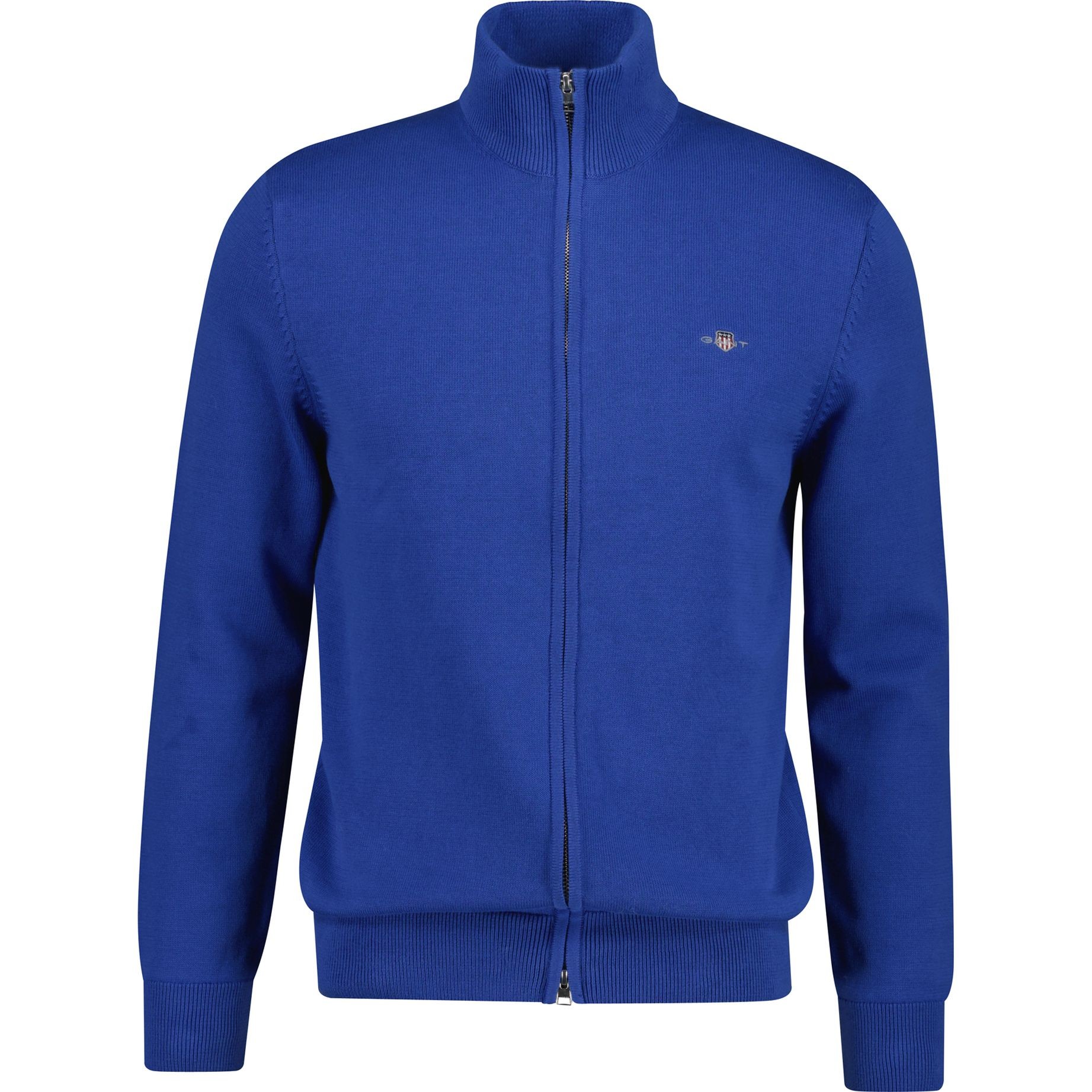 GANT Kardiganas vyrams, Mėlyna, Casual cotton zip cardigan