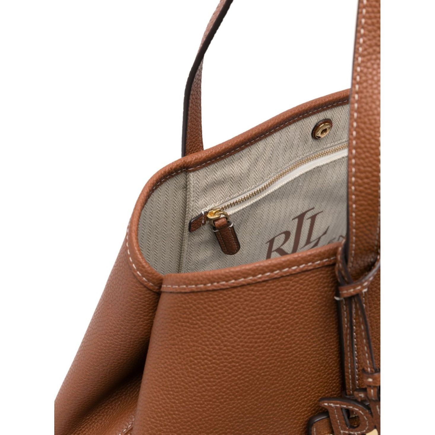 LAUREN RALPH LAUREN Pirkinių krepšys moterims, Ruda, Emerie tote bag 3