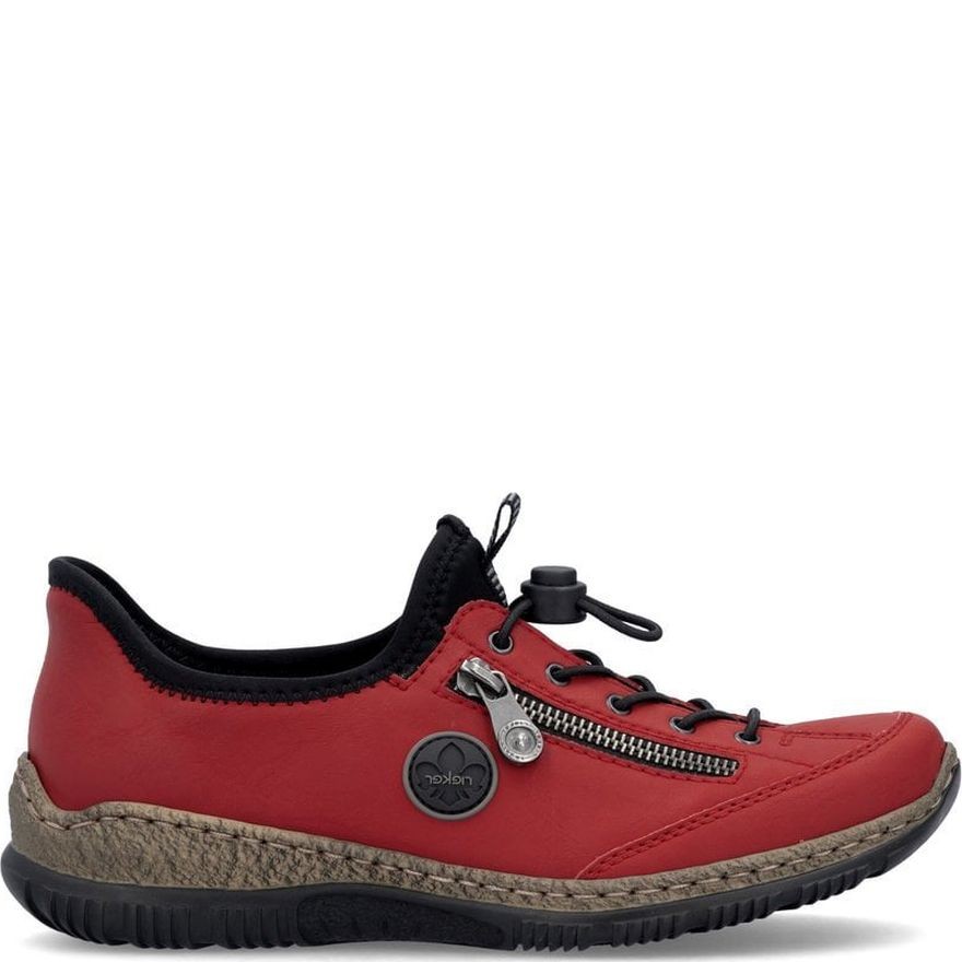 RIEKER Laisvalaikio bateliai moterims, Raudona, Ladies shoes 2