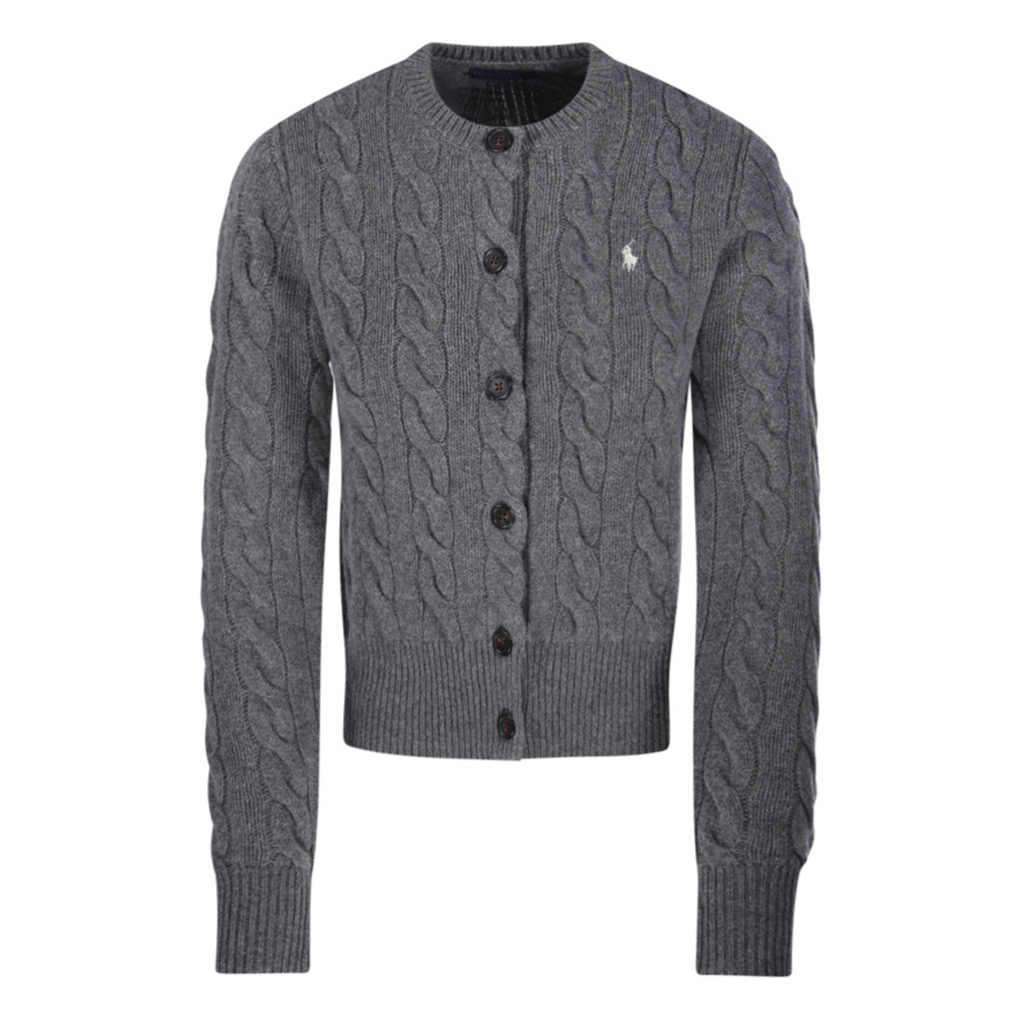 POLO RALPH LAUREN Kardiganas moterims, Pilka, Cardigan