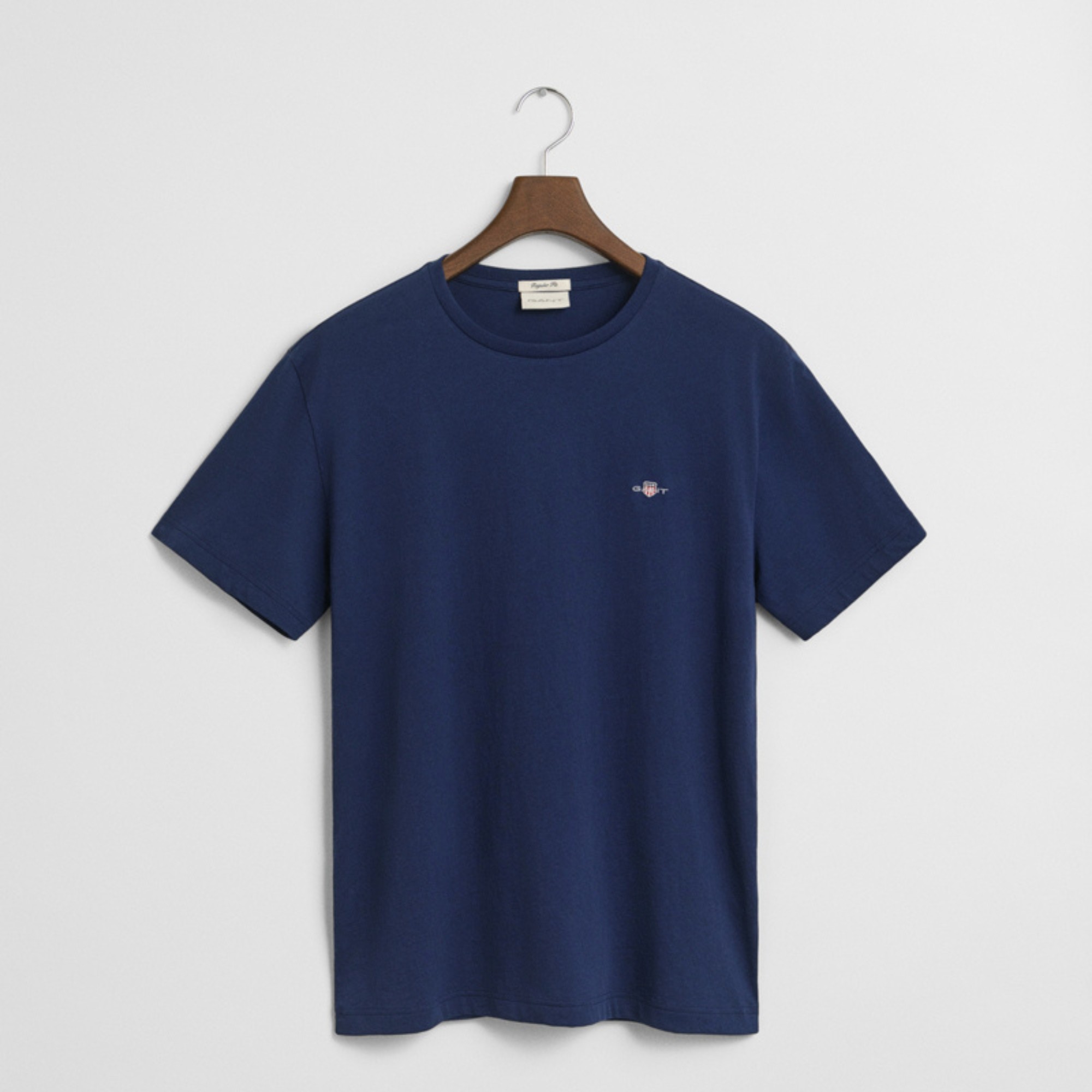 GANT Marškinėliai trump. rankovėmis vyrams, Mėlyna, reg shield ss t-shirt