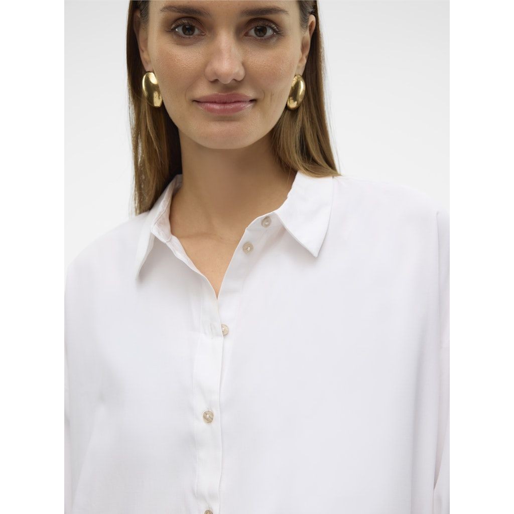 VERO MODA Marškiniai ilgomis rankovėmis moterims, Balta, Nora oversize shirt 6