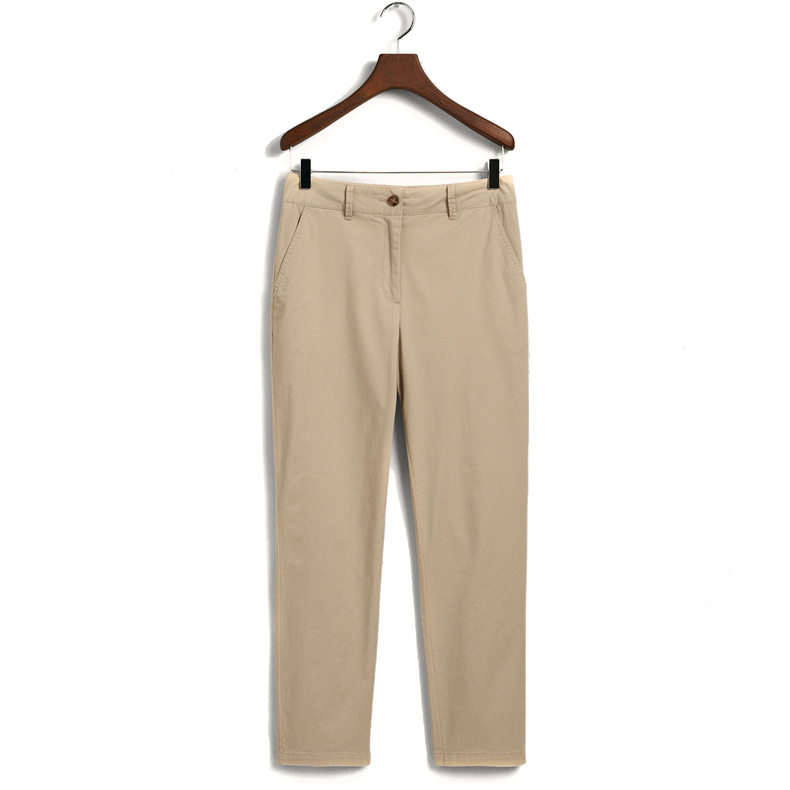 GANT Kelnės moterims, Smėlio, SLIM CHINOS 1