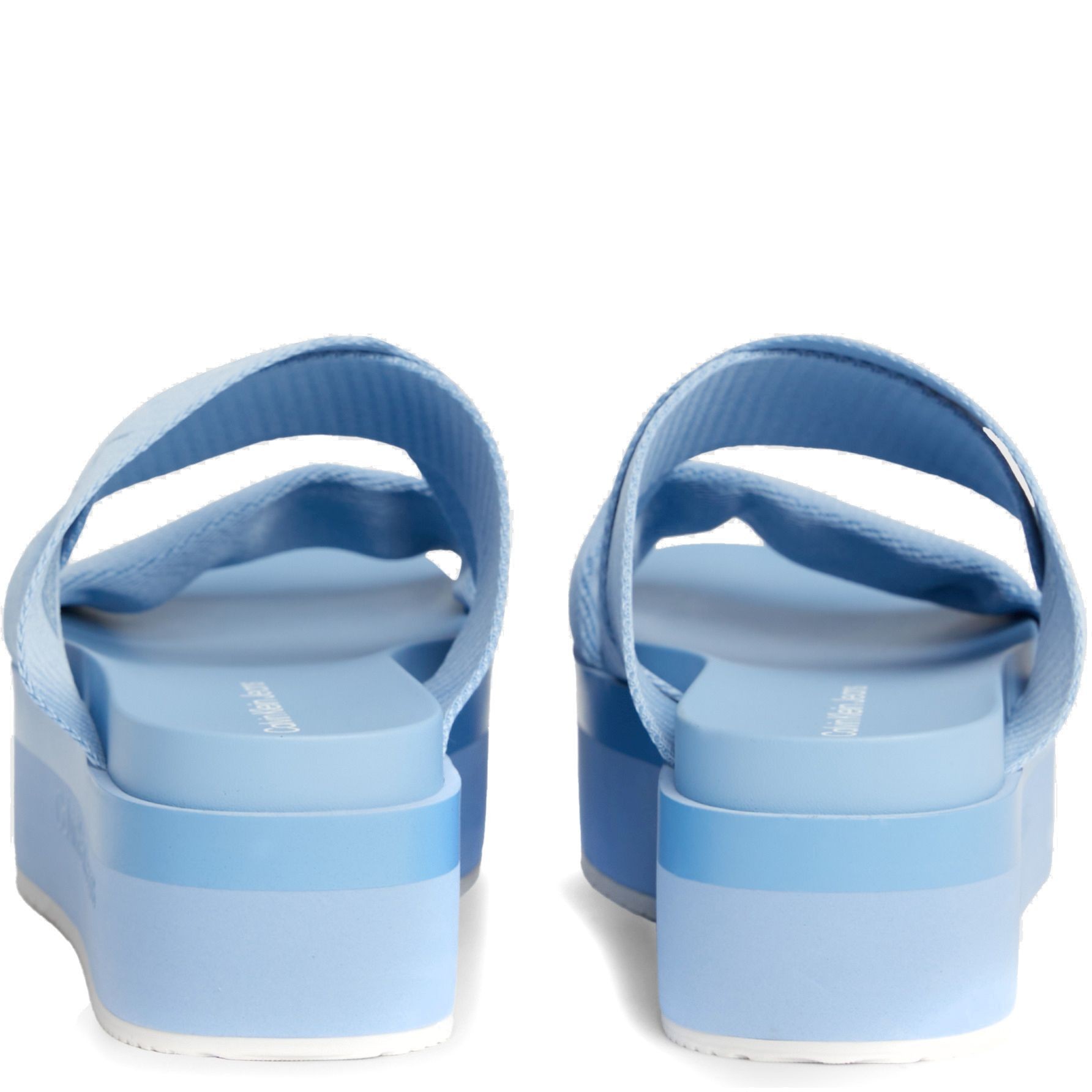 CALVIN KLEIN JEANS Šlepetės moterims, Mėlyna, Flatform sandal webbing 3