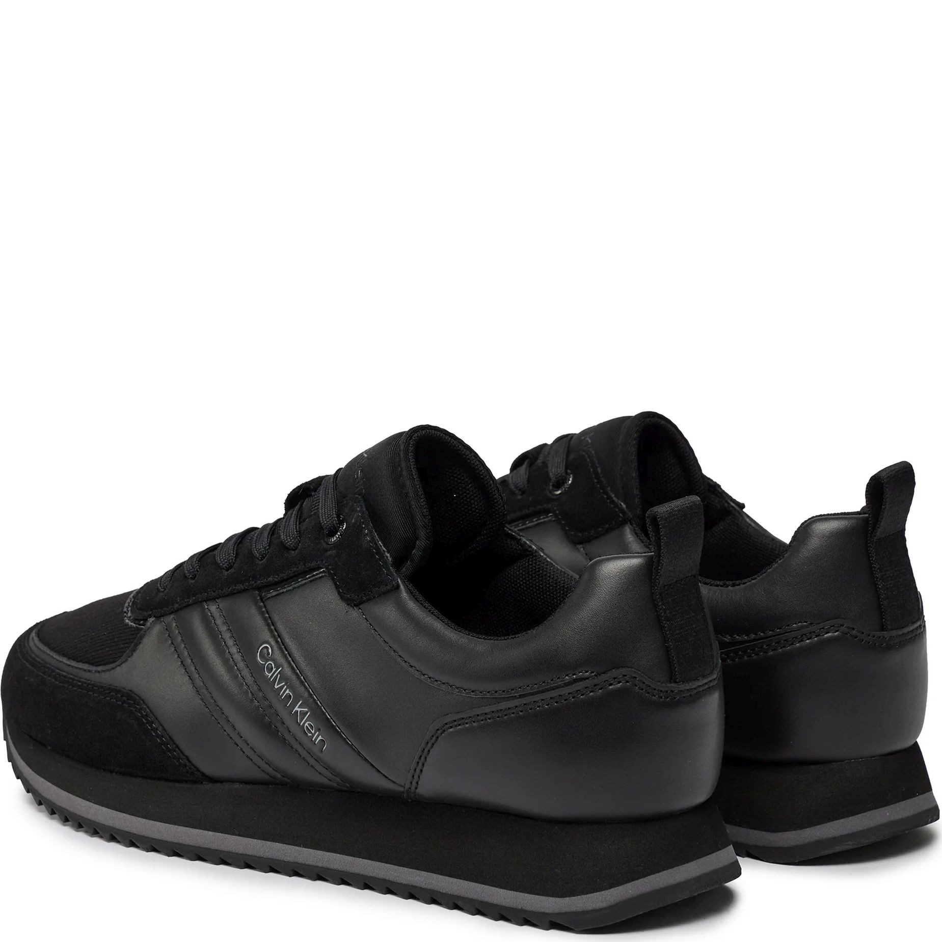 CALVIN KLEIN Laisvalaikio bateliai vyrams, Juoda, Low top lace up mix leisure 3