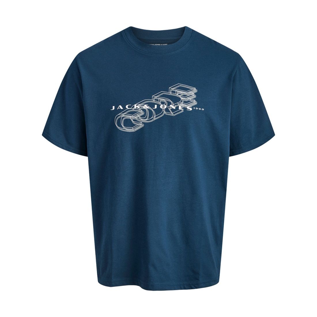 JACK & JONES Marškinėliai vyrams, Mėlyna, Fusion big branding tee