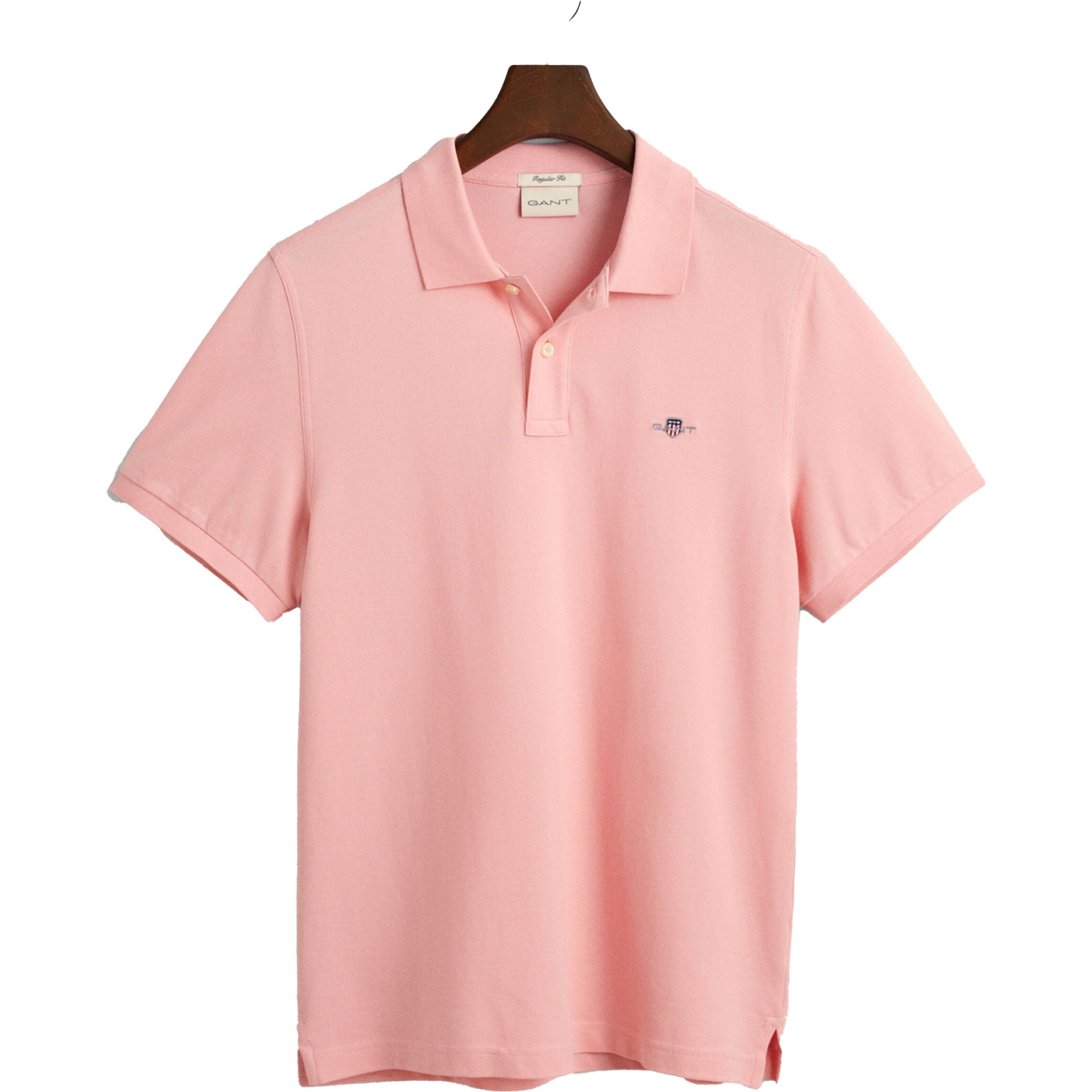 GANT Polo marškiniai trumpos rank. vyrams, Rožinė, SLIM SHIELD SS PIQUE POLO