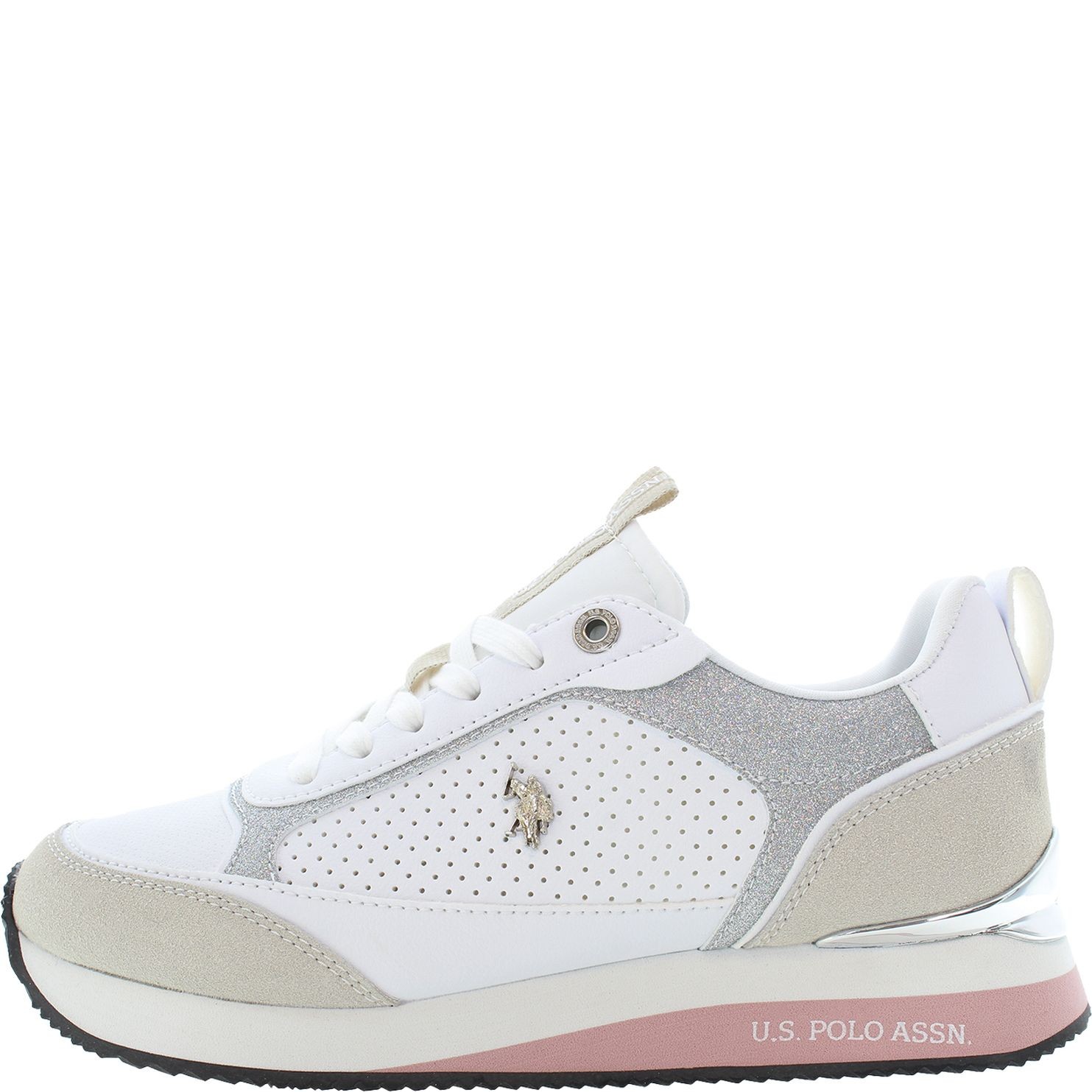 U.S.POLO Laisvalaikio bateliai moterims, Balta, FRISBY 3
