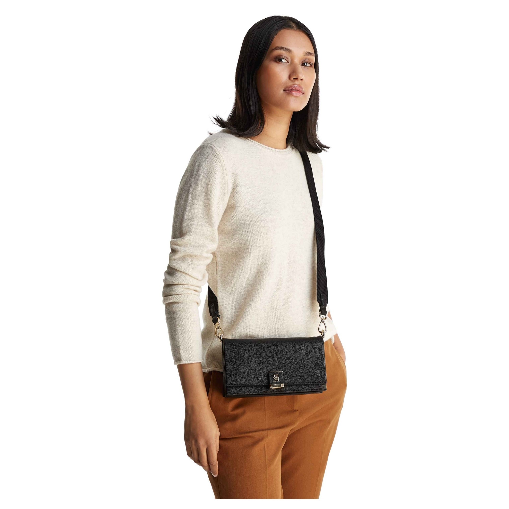 TOMMY HILFIGER Rankinė per petį moterims, Juoda, TH her mini crossover 5