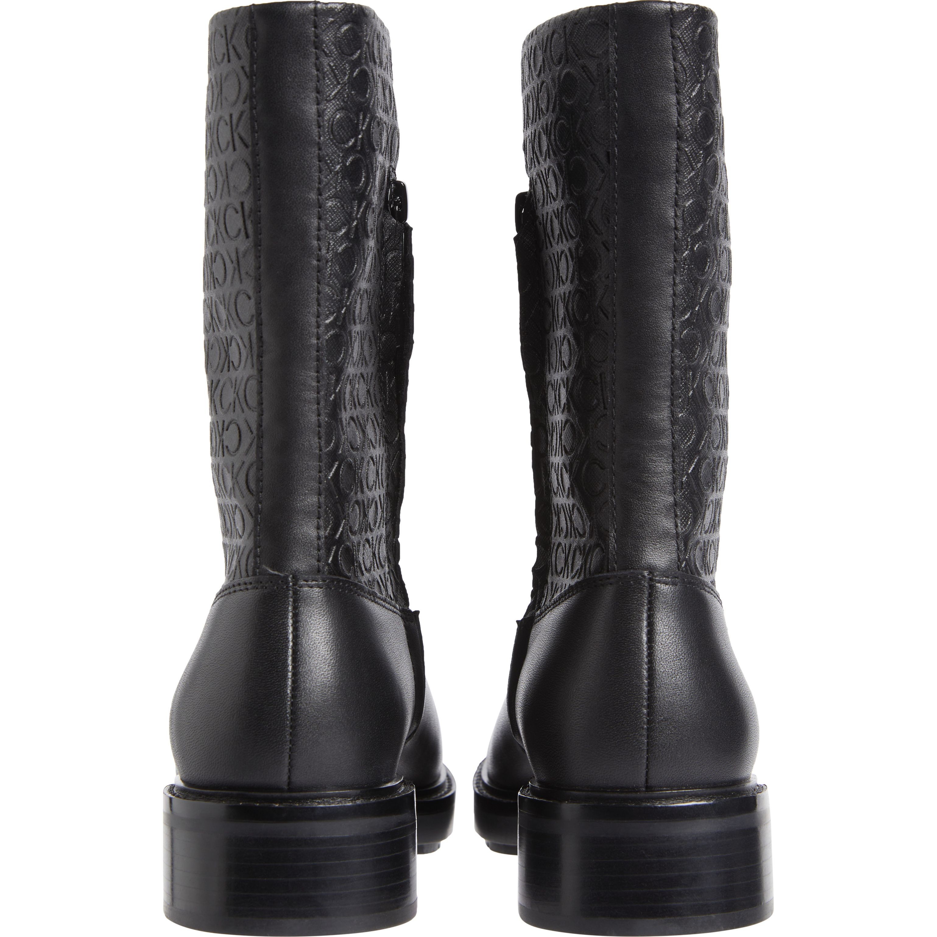 CALVIN KLEIN Aulinukai moterims, Juoda, Flat ankle boot mono mix 3