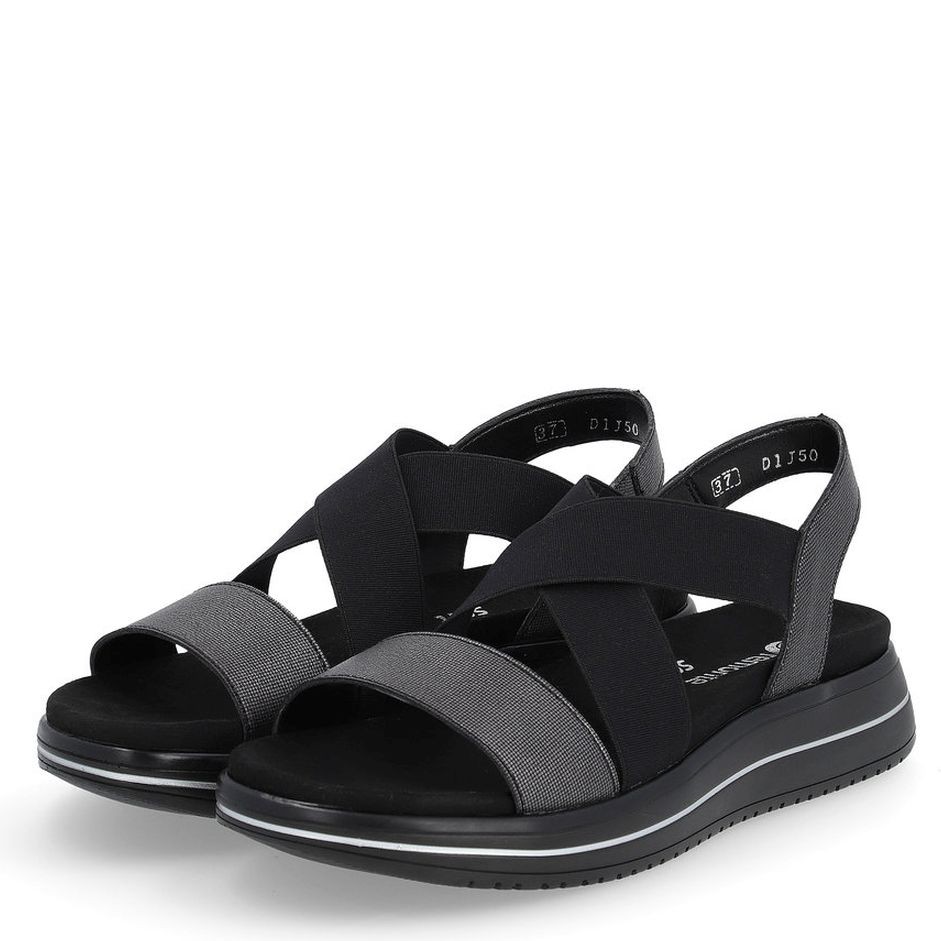 REMONTE Basutės moterims, Juoda, SANDALS 3