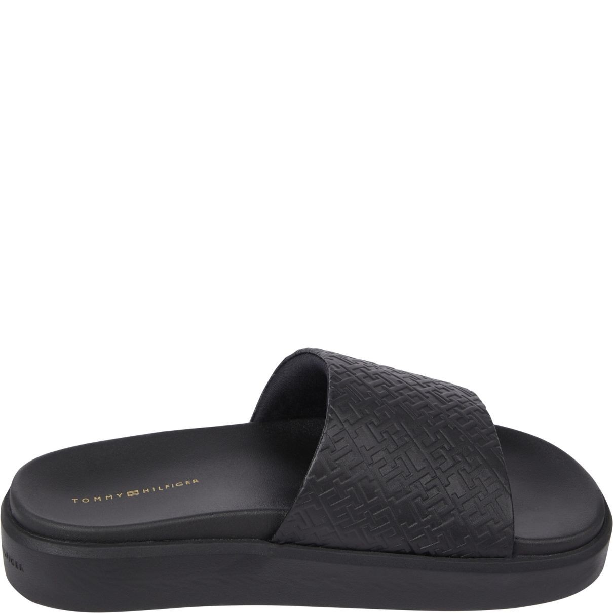 TOMMY HILFIGER Guminės šlepetės moterims, Juoda, Platform pool slide 4