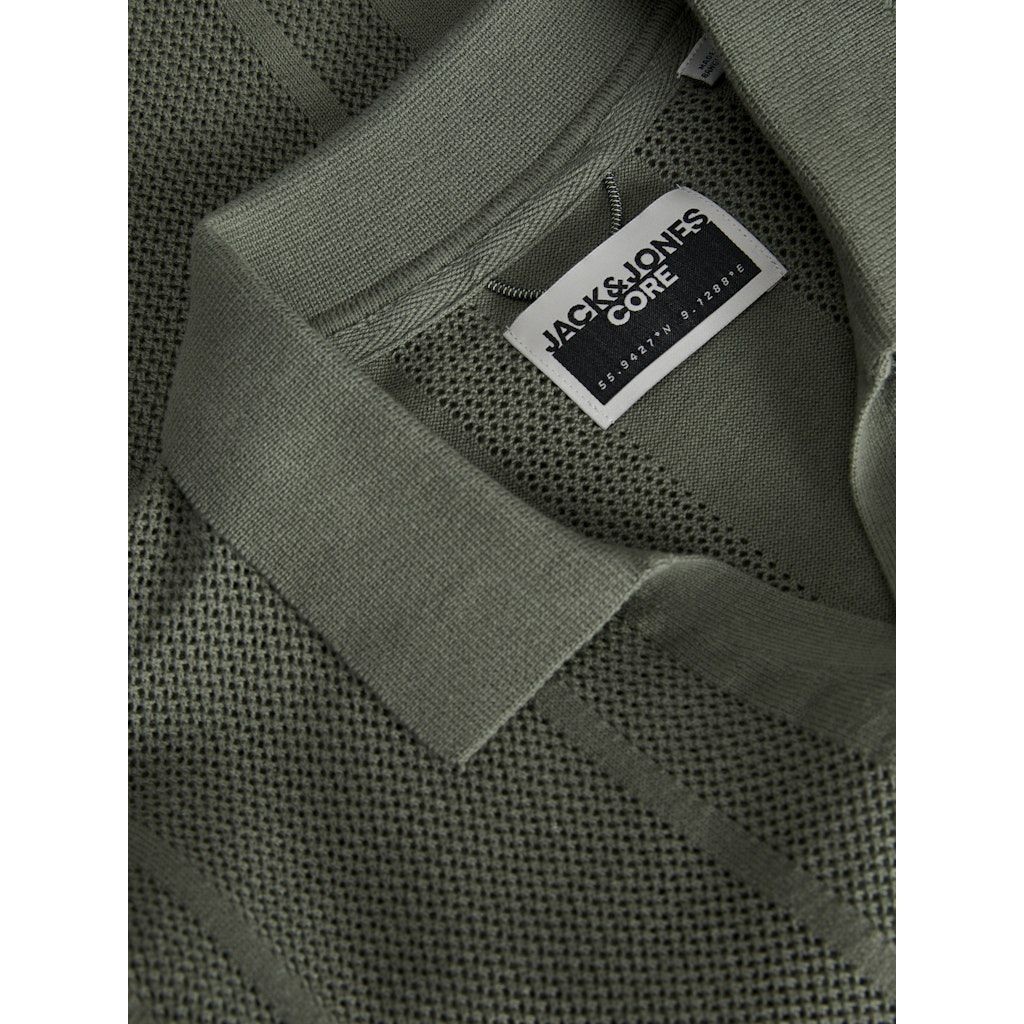 JACK & JONES Megztinis vyrams, Žalia, JCOAIRY KNIT SPLIT 3