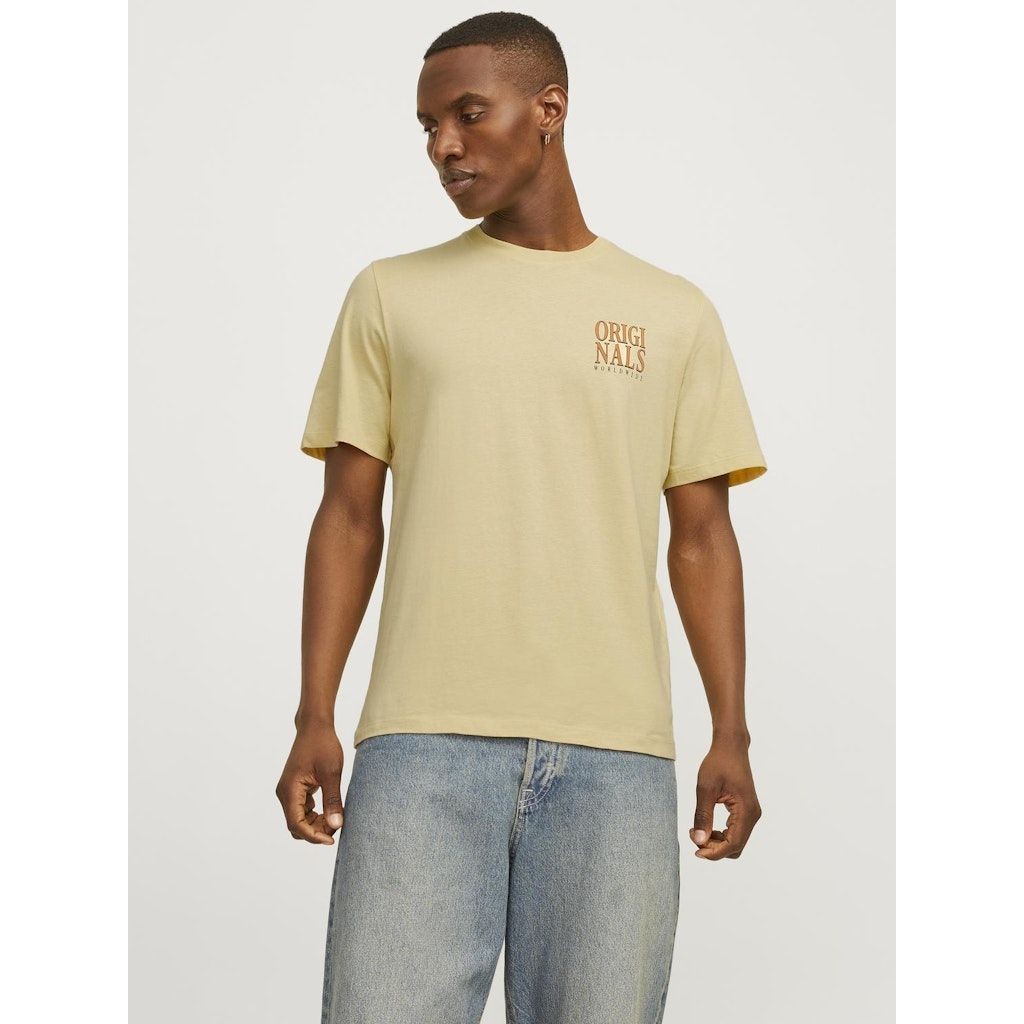 JACK & JONES Marškinėliai vyrams, Geltona, JORSTAR TEE SS CREW 5
