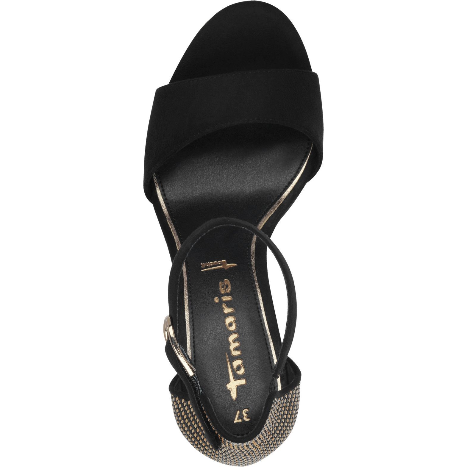 TAMARIS Basutės moterims, Juoda, Sandal heel 4