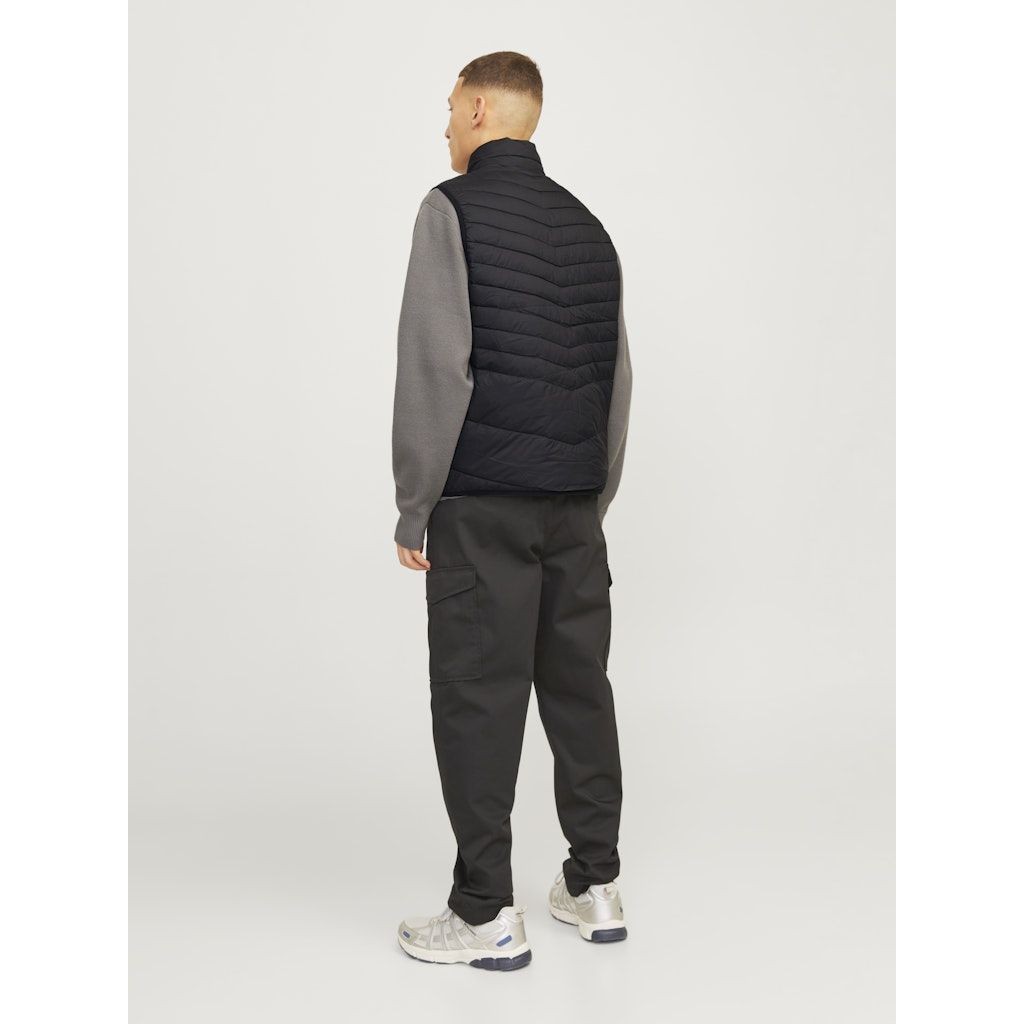 JACK & JONES Pūkinė liemenė vyrams, Juoda, State packable bw collar 4