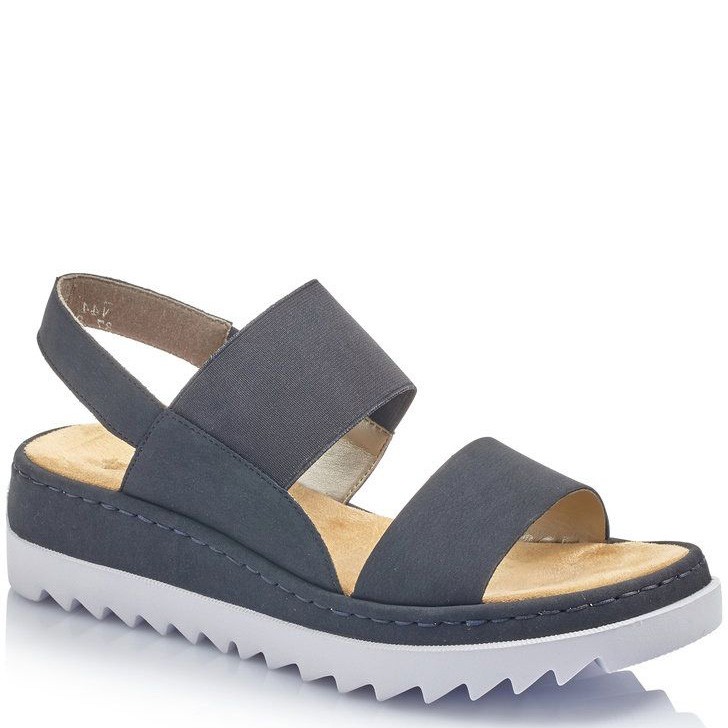 RIEKER Basutės moterims, Mėlyna, SANDALS 1