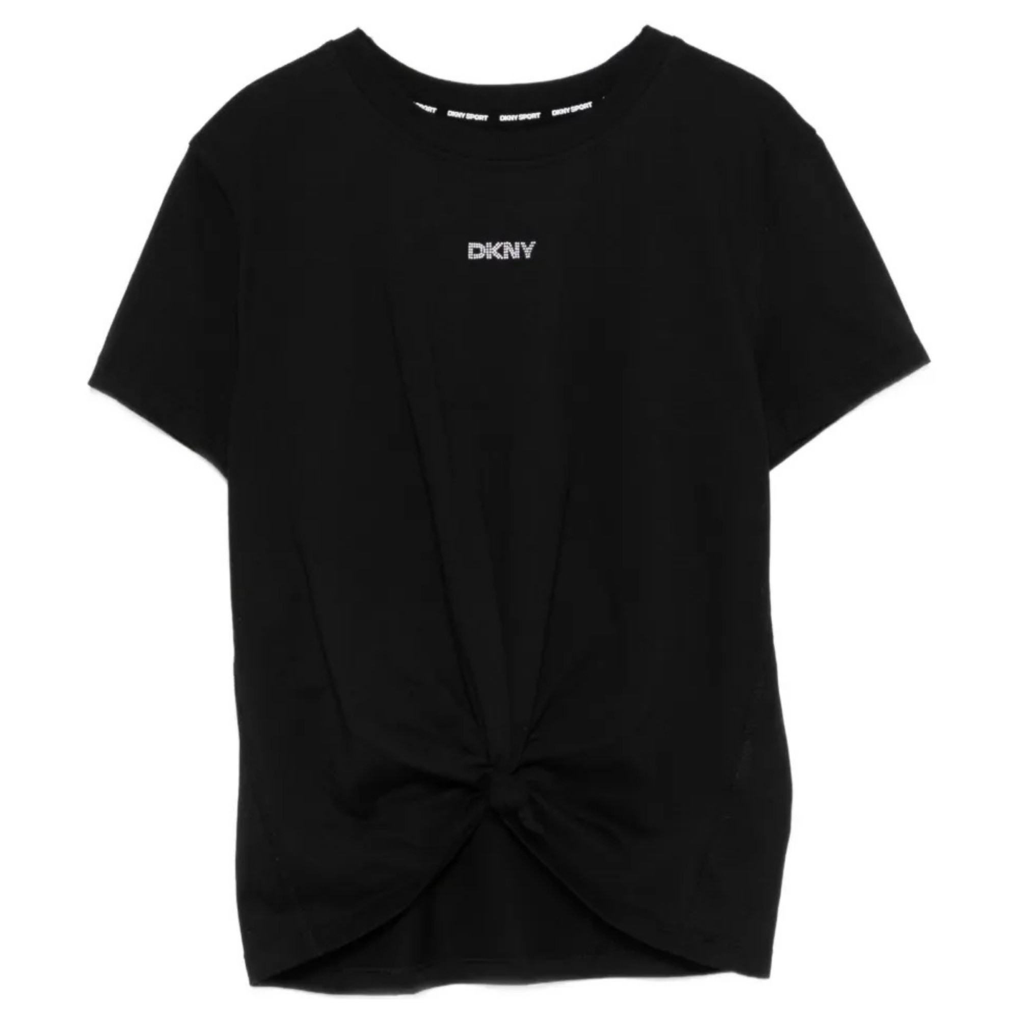 DKNY Marškinėliai trump. rankovėmis moterims, Juoda, Mini stud lg kt frt 1