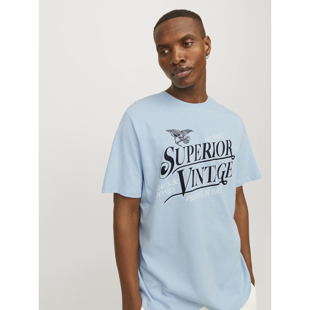 JACK & JONES Marškinėliai vyrams, Mėlyna, JPRSTAR TEE SS CREW 3