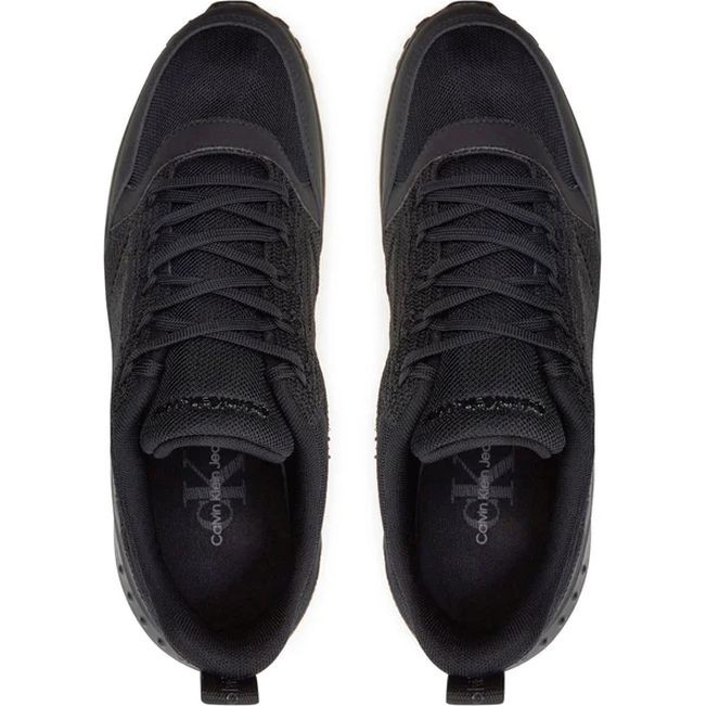 CALVIN KLEIN JEANS Laisvalaikio bateliai vyrams, Juoda, Runner low mix leisure 4