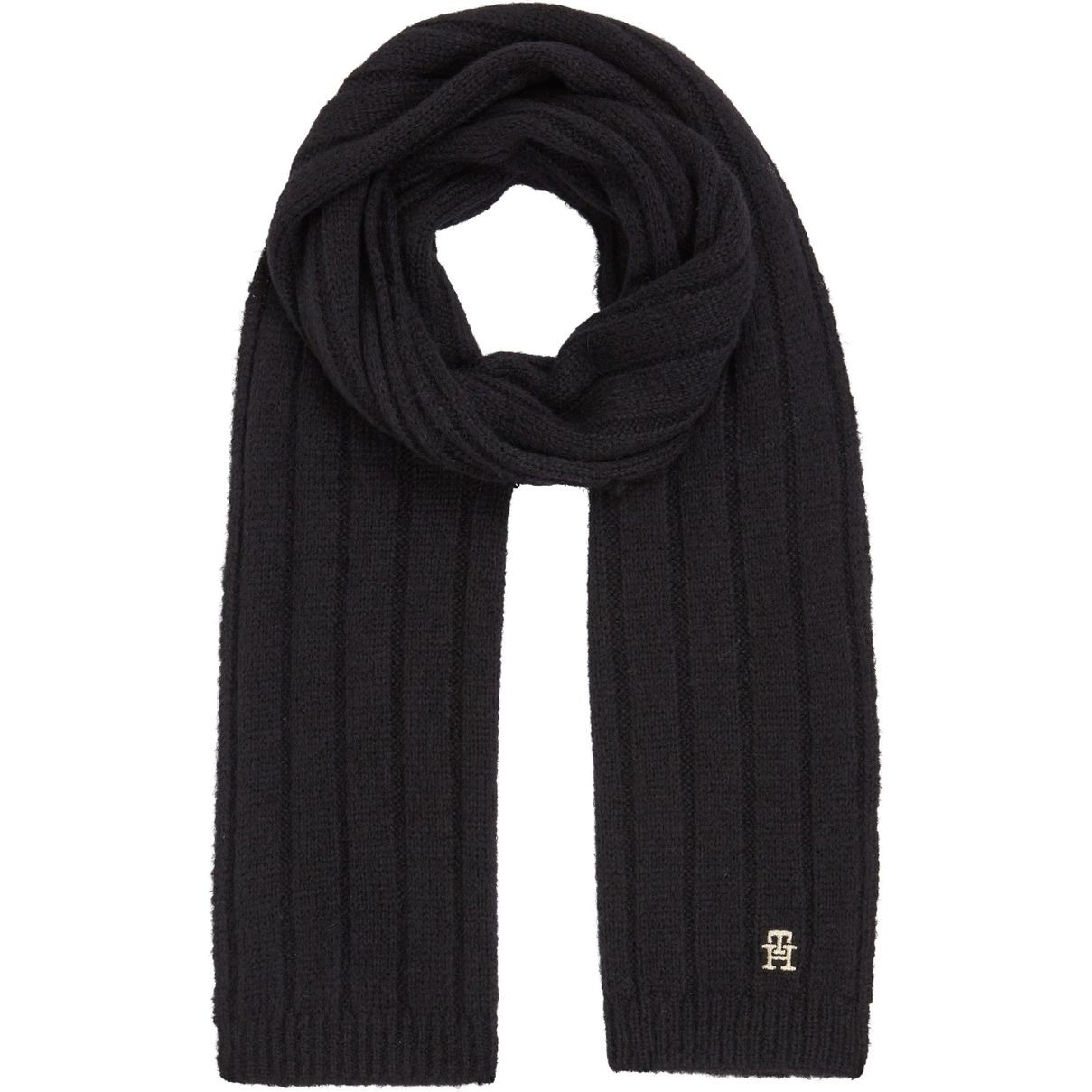 TOMMY HILFIGER Šalikas moterims, Juoda, Timeless scarf 1