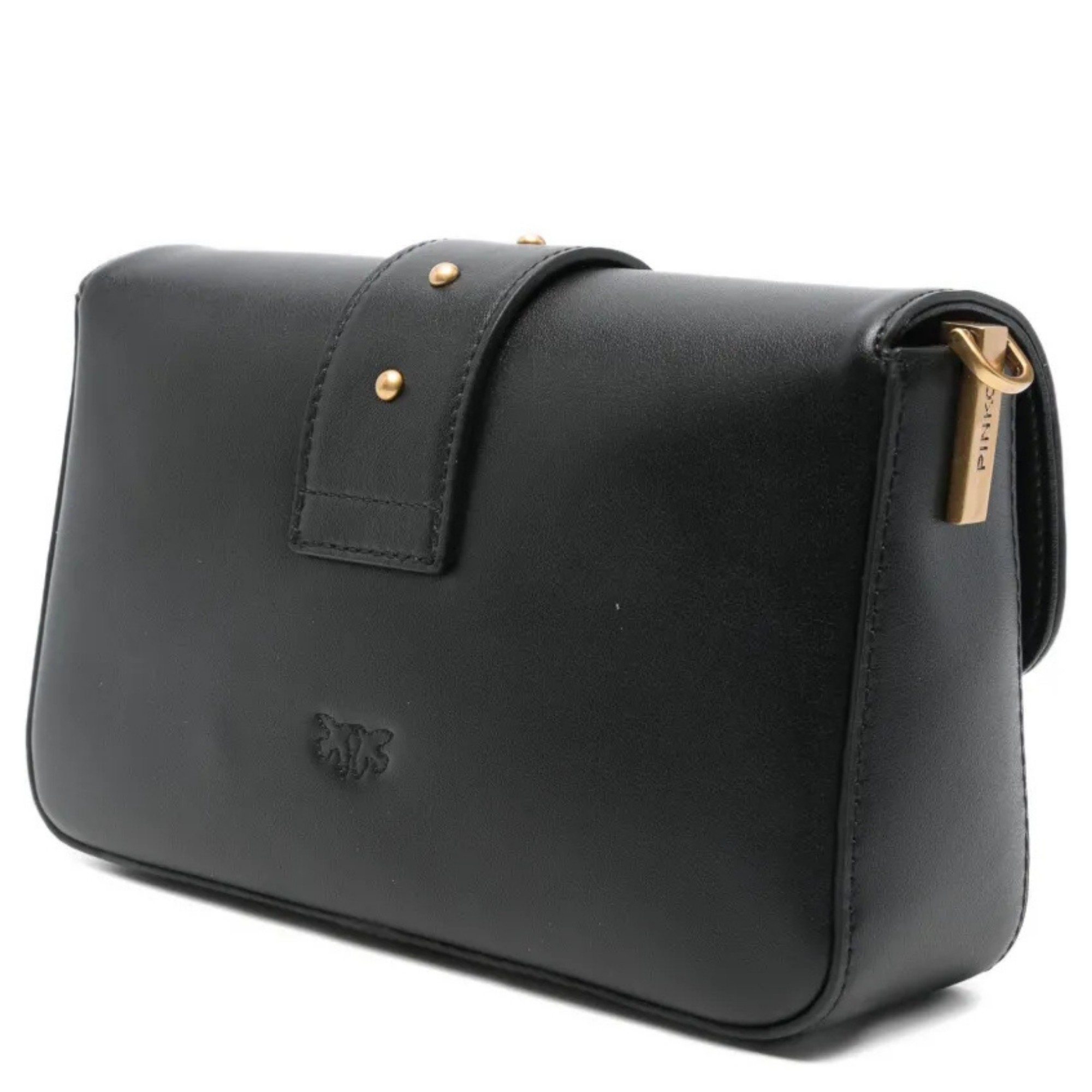 PINKO Rankinė per petį moterims, Juoda, Love one mini slouchy mb+charm 2