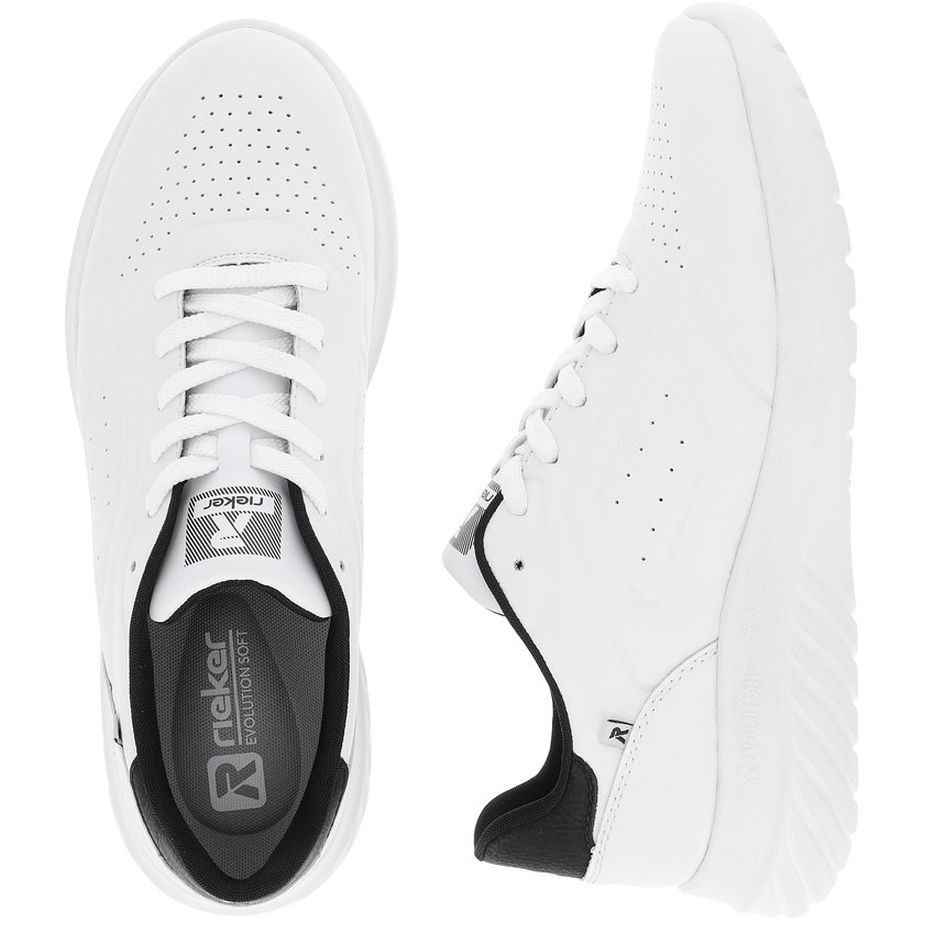 RIEKER Laisvalaikio bateliai vyrams, Balta, LEISURE 11