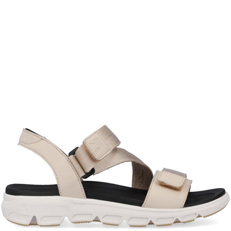 RIEKER Basutės moterims, Smėlio, SANDALS 2