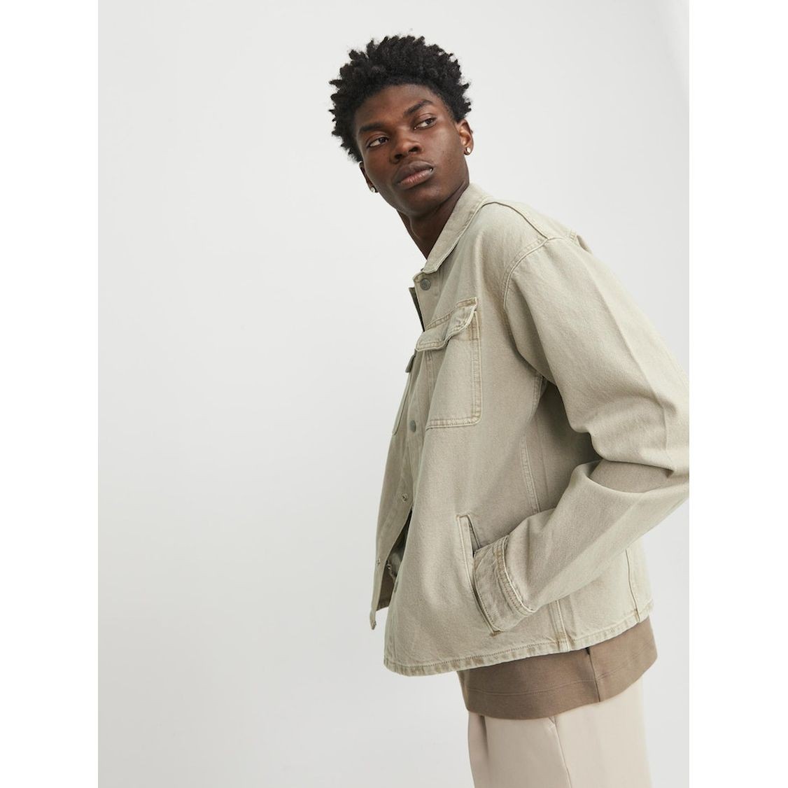 JACK & JONES Marškiniai vyrams, Smėlio, Jjichase shirts 5