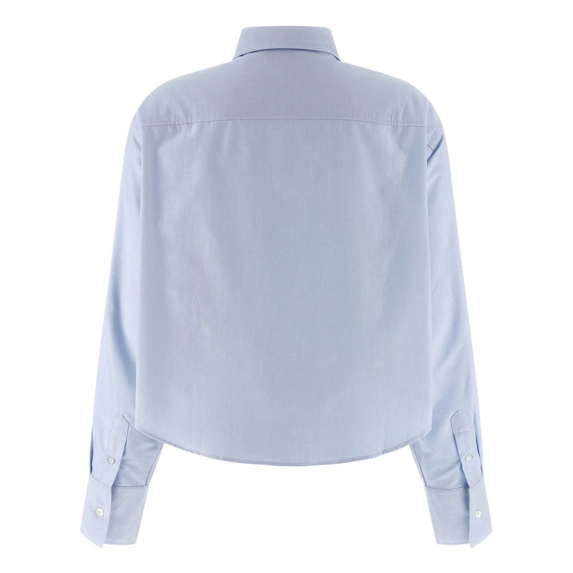 AMI PARIS Marškiniai ilgomis rankovėmis moterims, Mėlyna, Oversized cropped shirt 2