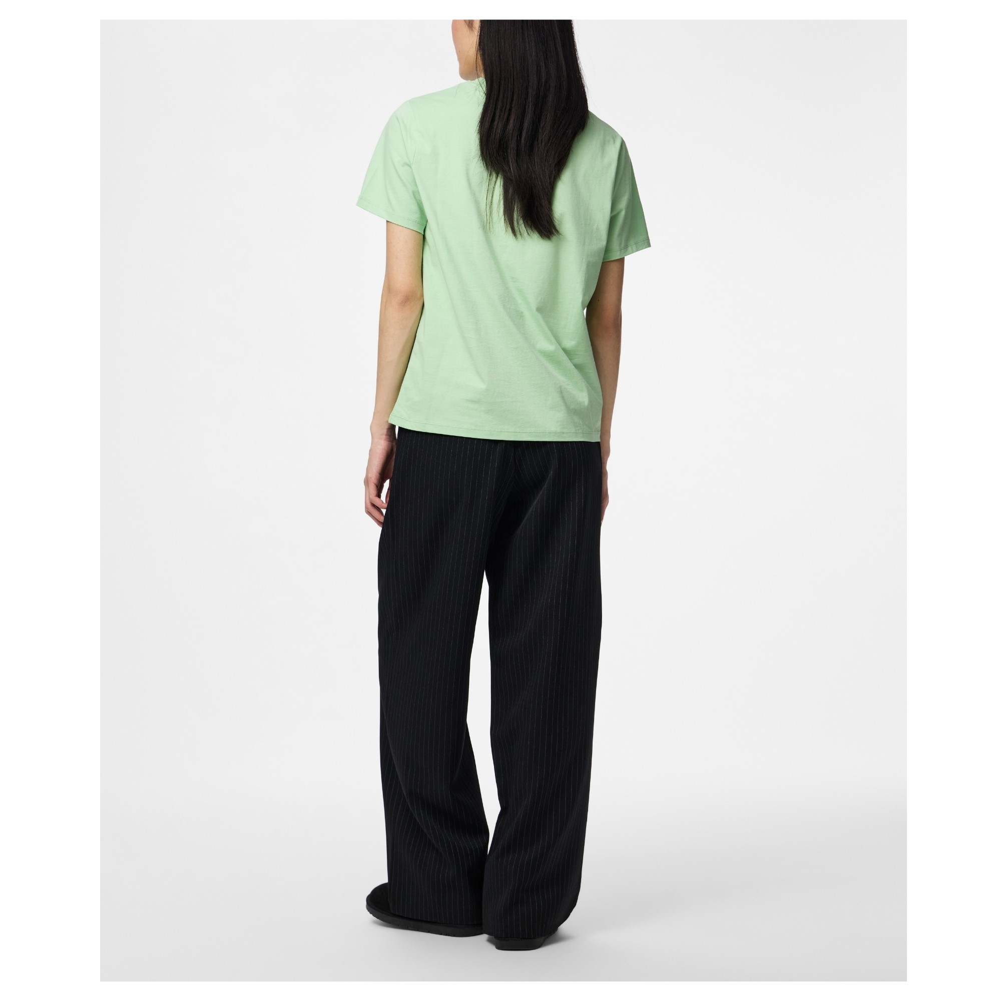 PIECES Marškinėliai moterims, Žalia, Ria solid 4