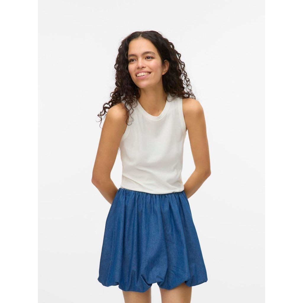 VERO MODA Marškiniai be rankovių moterims, Balta, Promise tank top 2