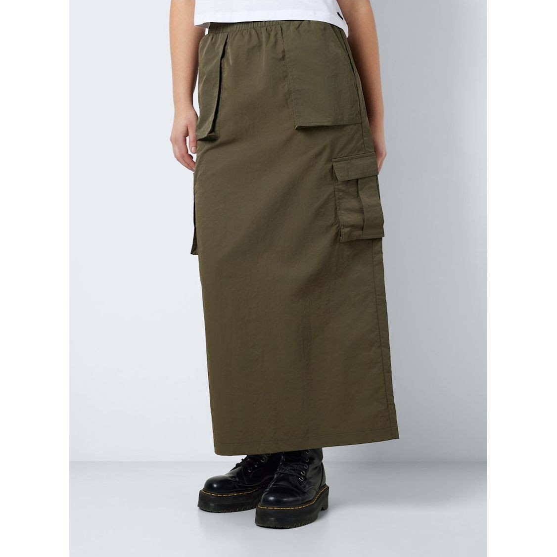 NOISY MAY Midi sijonas moterims, Žalia, Nmkenya midi skirt 4