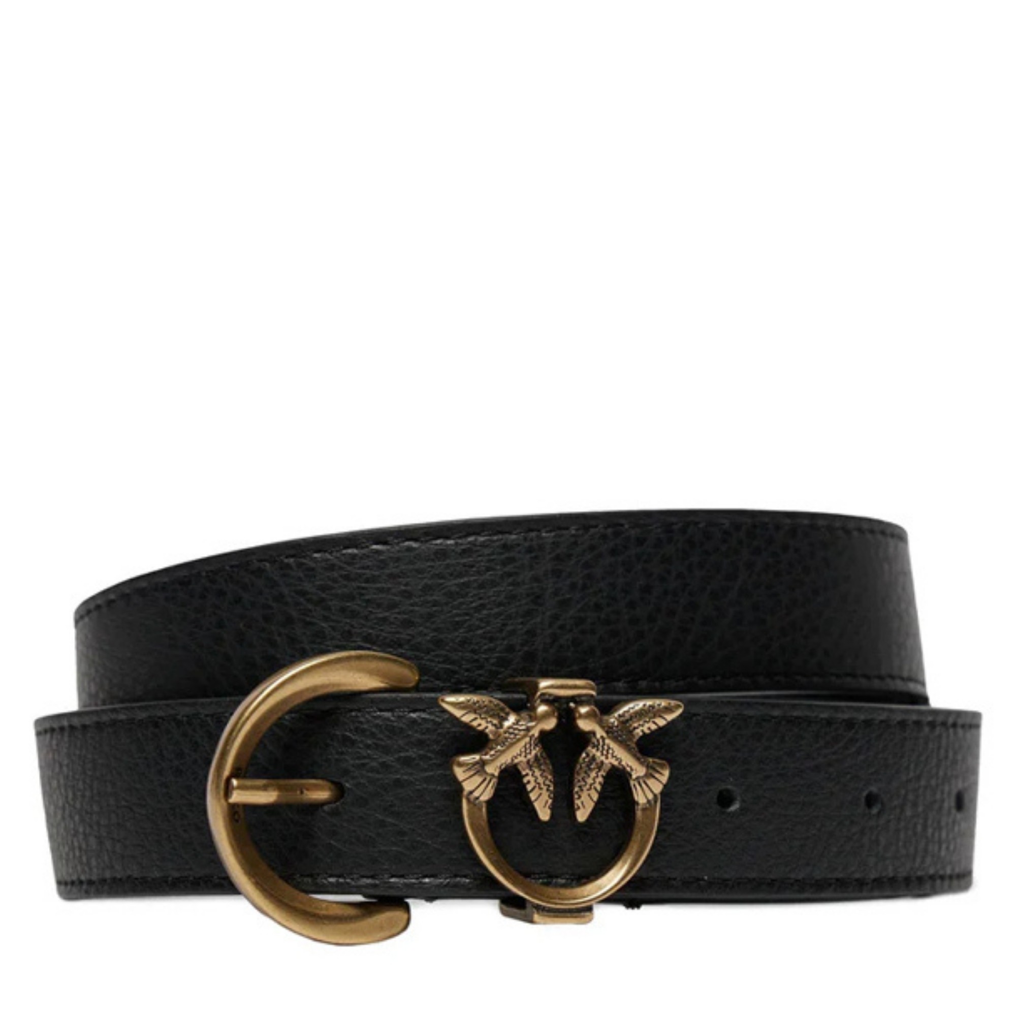 PINKO Diržas moterims, Juoda, Tamboril h2,5 belt pelle botta 1