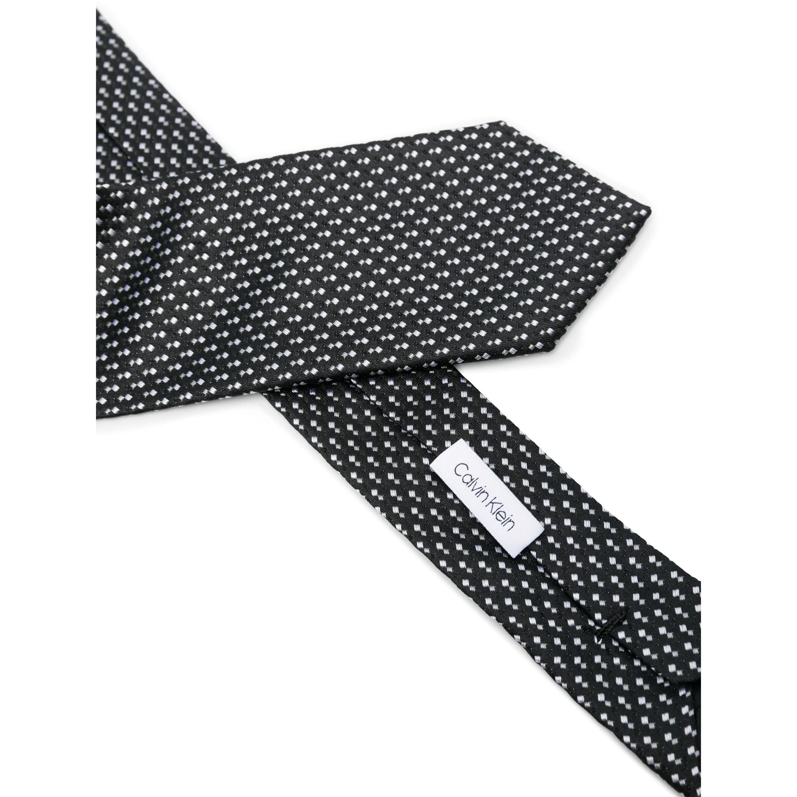 CALVIN KLEIN JEANS Kaklaraištis vyrams, Juoda, Big pattern silk tie 2