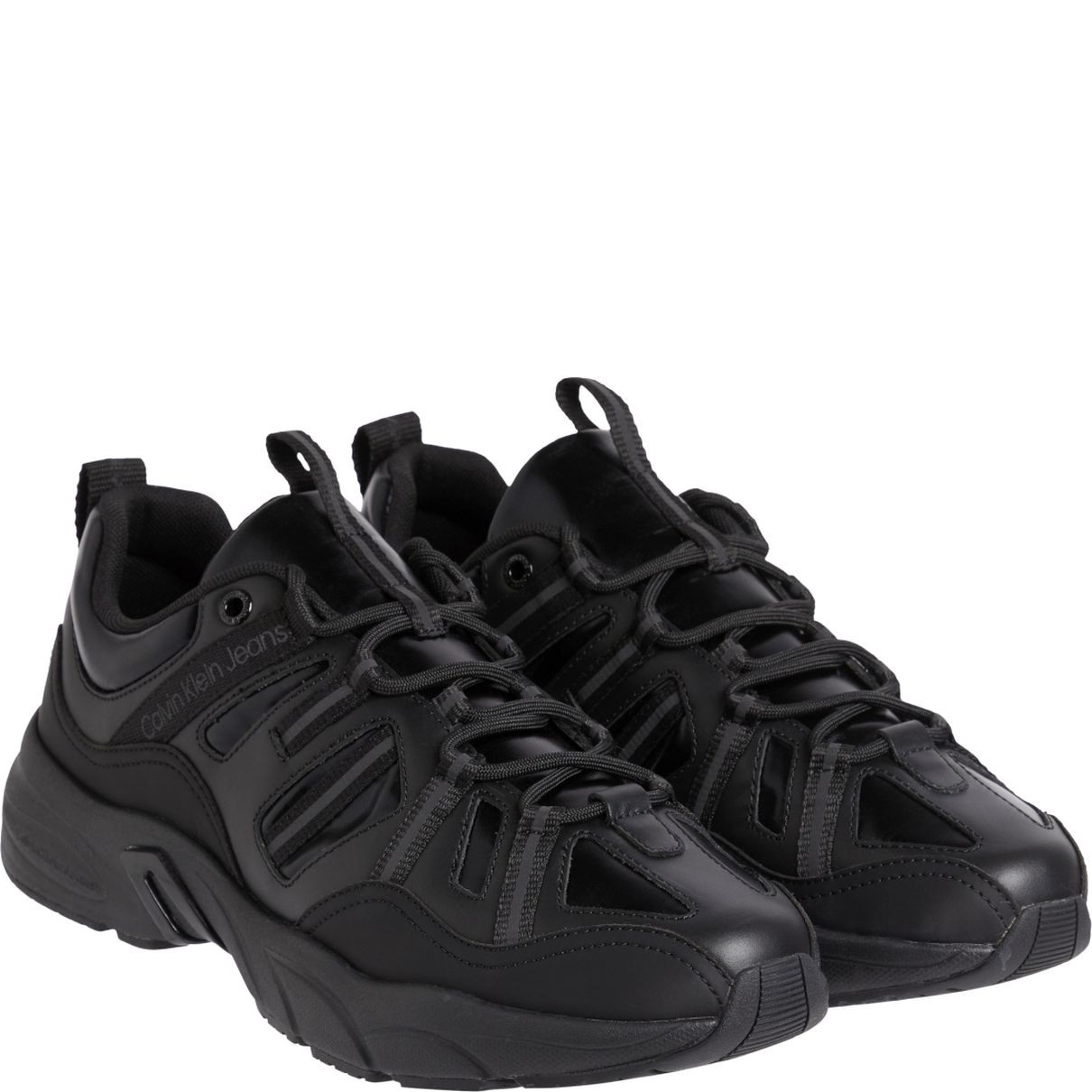 CALVIN KLEIN JEANS Sportiniai bateliai vyrams, Juoda, Retro tennis mix sport shoe 1