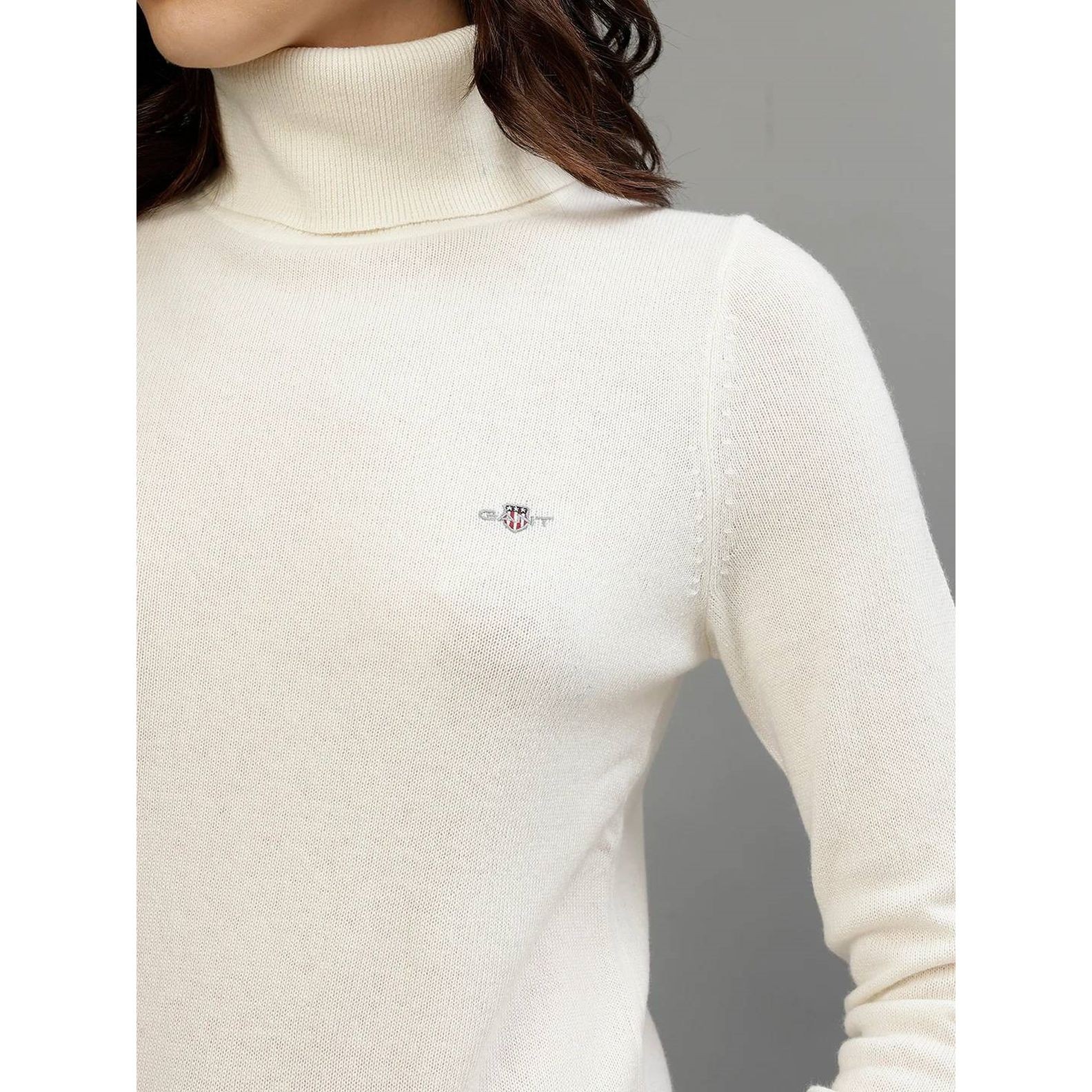 GANT Megztinis moterims, Balta, EXTRAFINE ROLLNECK 4