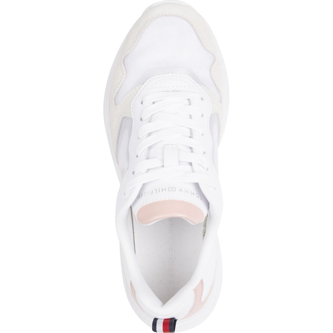 TOMMY HILFIGER Sportiniai bateliai moterims, Balta, Sporty runner sport shoe 5