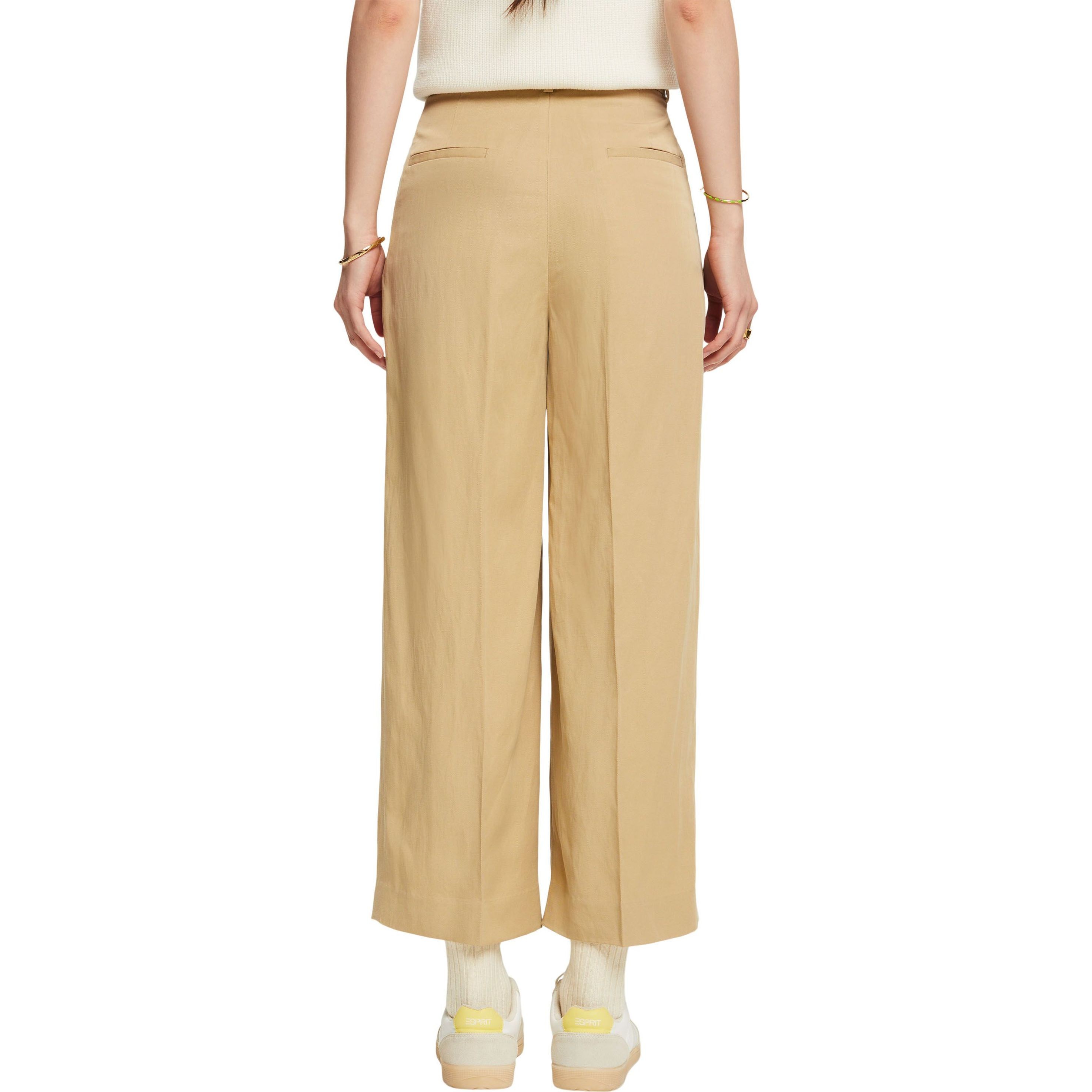 ESPRIT Kelnės moterims, Smėlio, Wide Culotte 3