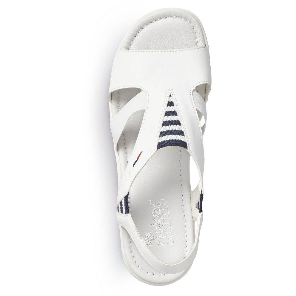 RIEKER Basutės moterims, Balta, SANDALS 4