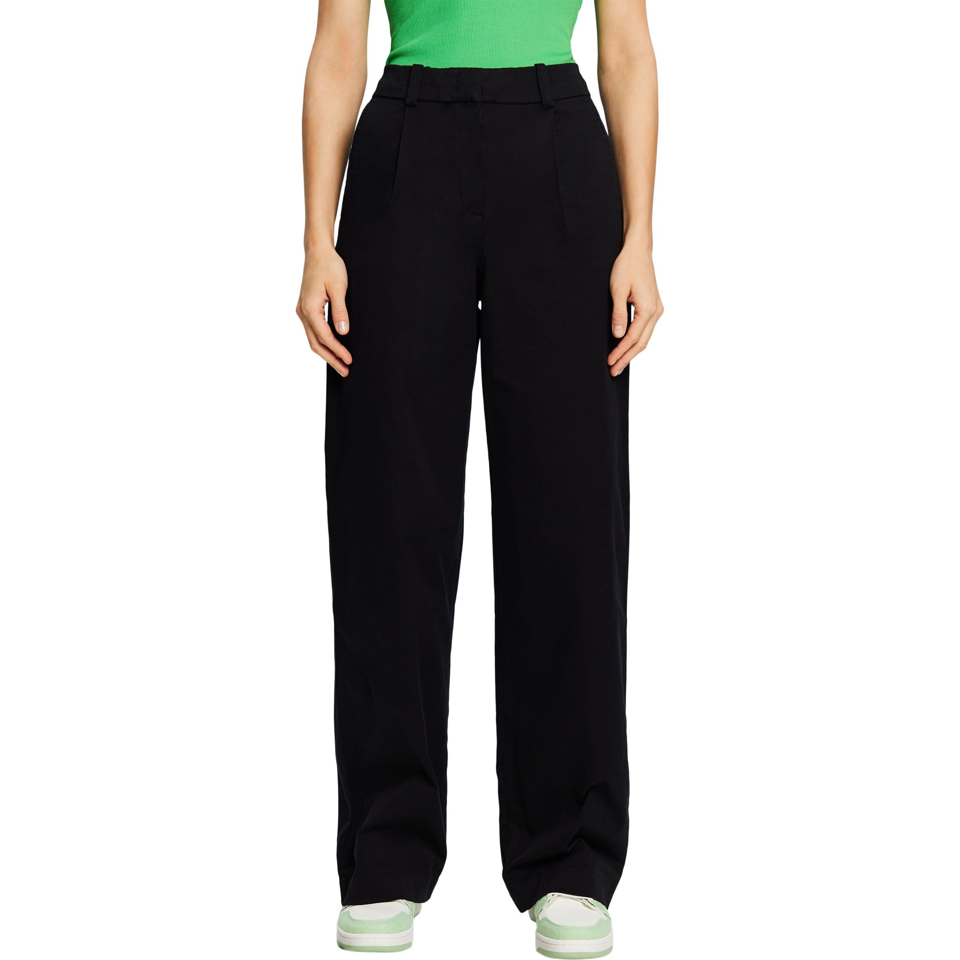 ESPRIT Kelnės moterims, Juoda, iconic chino pants 2