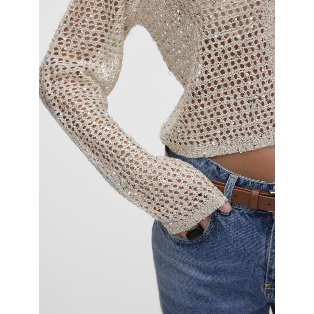 VERO MODA Kardiganas moterims, Baige, Leilani glitter short cardi 5