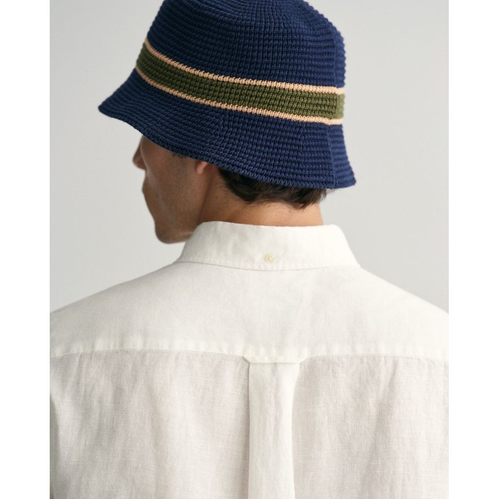 GANT Marškiniai vyrams, Balta, REG LINEN SS SHIRT 4