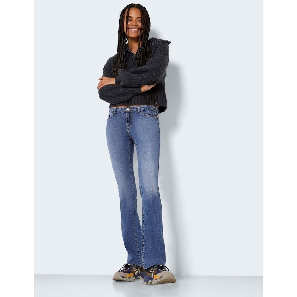 NOISY MAY Tiesūs džinsai moterims, Mėlyna, NMEVIE LW BOOTCUT JEA 7