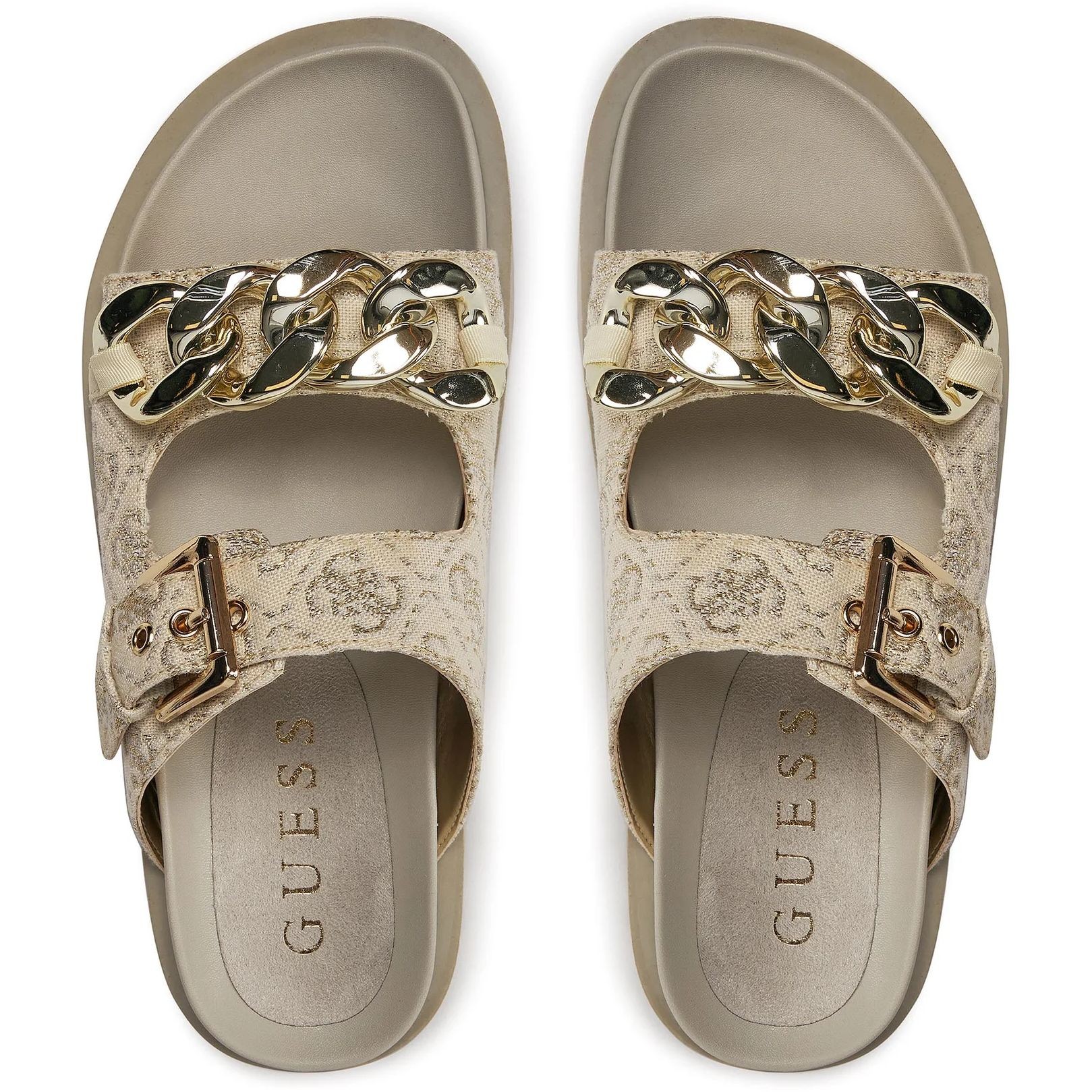 GUESS Basutės moterims, Auksinė, Fatema3 Sandals 4