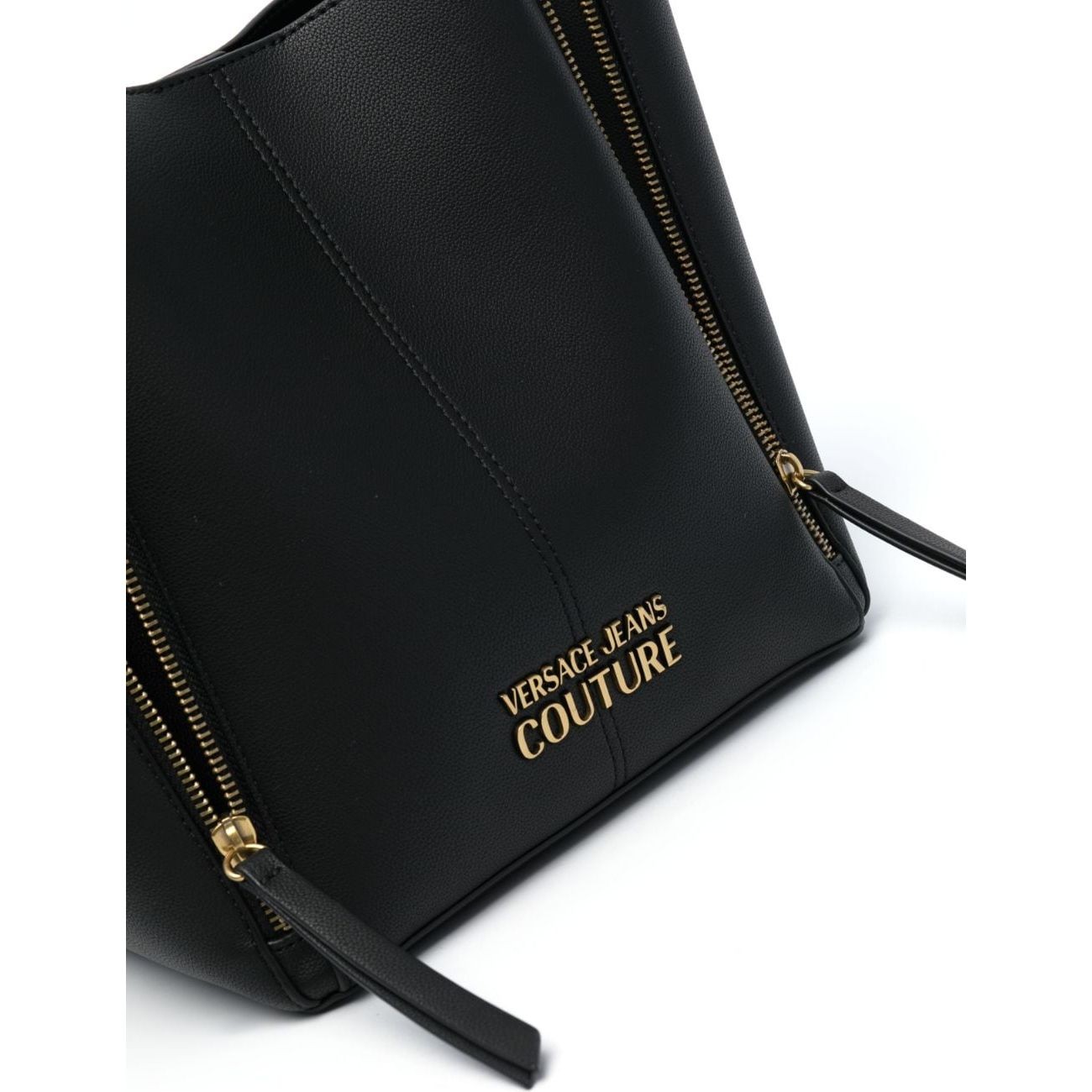 VERSACE JEANS CUTURE Pirkinių krepšys moterims, Juoda, Zipper  tote bag 3