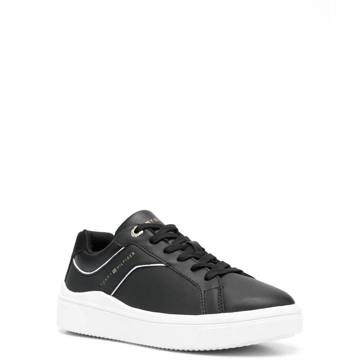 TOMMY HILFIGER Sportiniai bateliai moterims, Juoda, Court sneaker 2