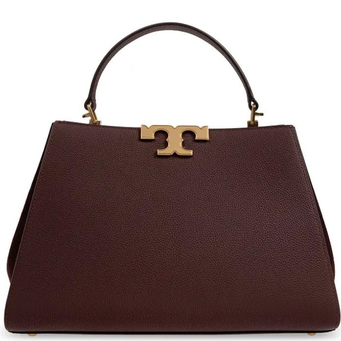 TORY BURCH Pirkinių krepšys moterims, Ruda, Eleanor pebbled satchel 2