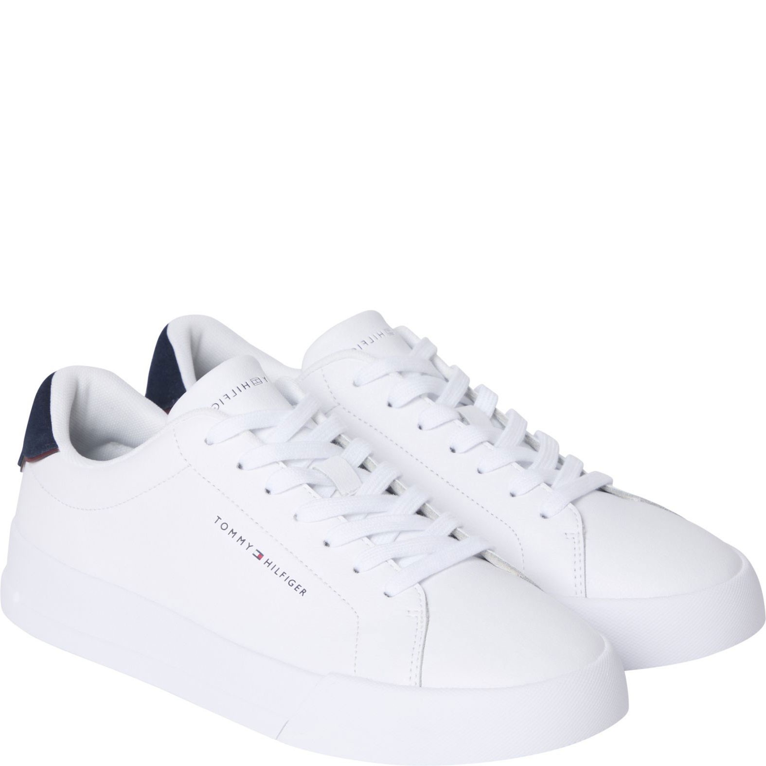 TOMMY HILFIGER Laisvalaikio bateliai vyrams, Balta, Court detail sneaker 1